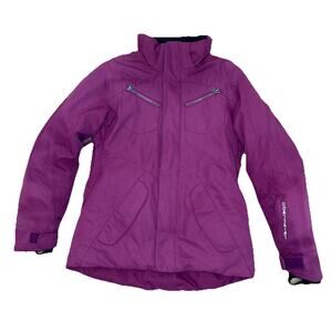 Obermeyer Girls M 10/12 Ski Snow Jacket Teen Winter Insulated Purple NO HOOD